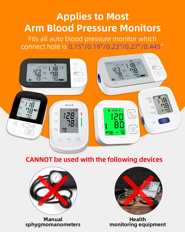 Extra Large Blood Pressure Cuff : AILE Universal 9-20.5" XL Blood Pressure Cuff for Big Arm, Widely Applicable to Automatic Upper Arm Blood Pressure Monitor, Adjustable, Soft, Comfortable - Image 4