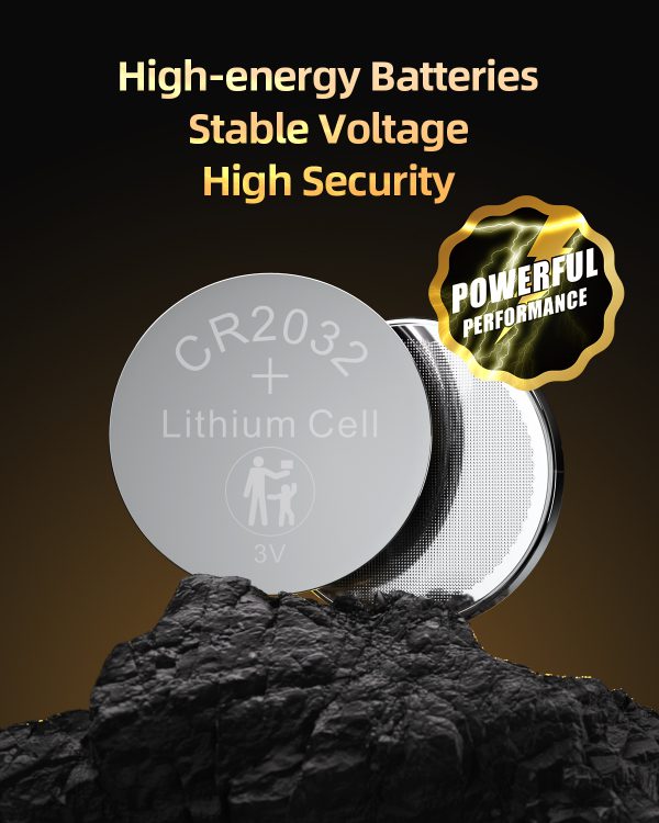 CR2032 Batteries for Key Fobs: A 3v Coin Battery Long - Lasting for Remote Controls - Watches - Reliable Performance - Child-Secure Packaging - Image 2