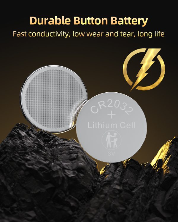 CR2032 Batteries for Key Fobs: A 3v Coin Battery Long - Lasting for Remote Controls - Watches - Reliable Performance - Child-Secure Packaging - Image 3